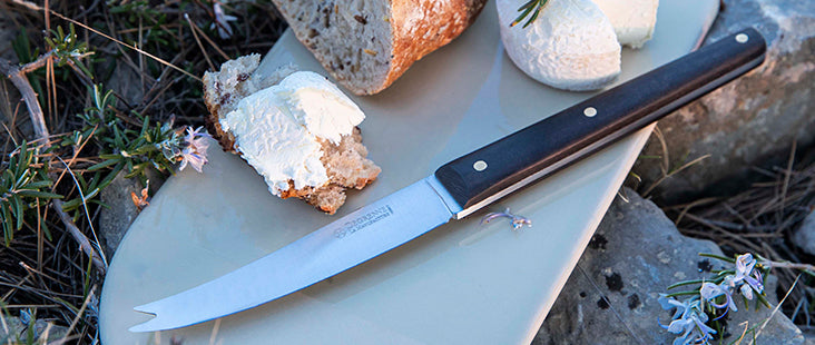 Couteau à Beurre en acier inoxydable avec manche en Bois Riveté, Coutellerie